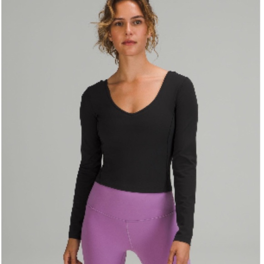 Lululemon Athletica Black Fitted Long Sleeve shirt